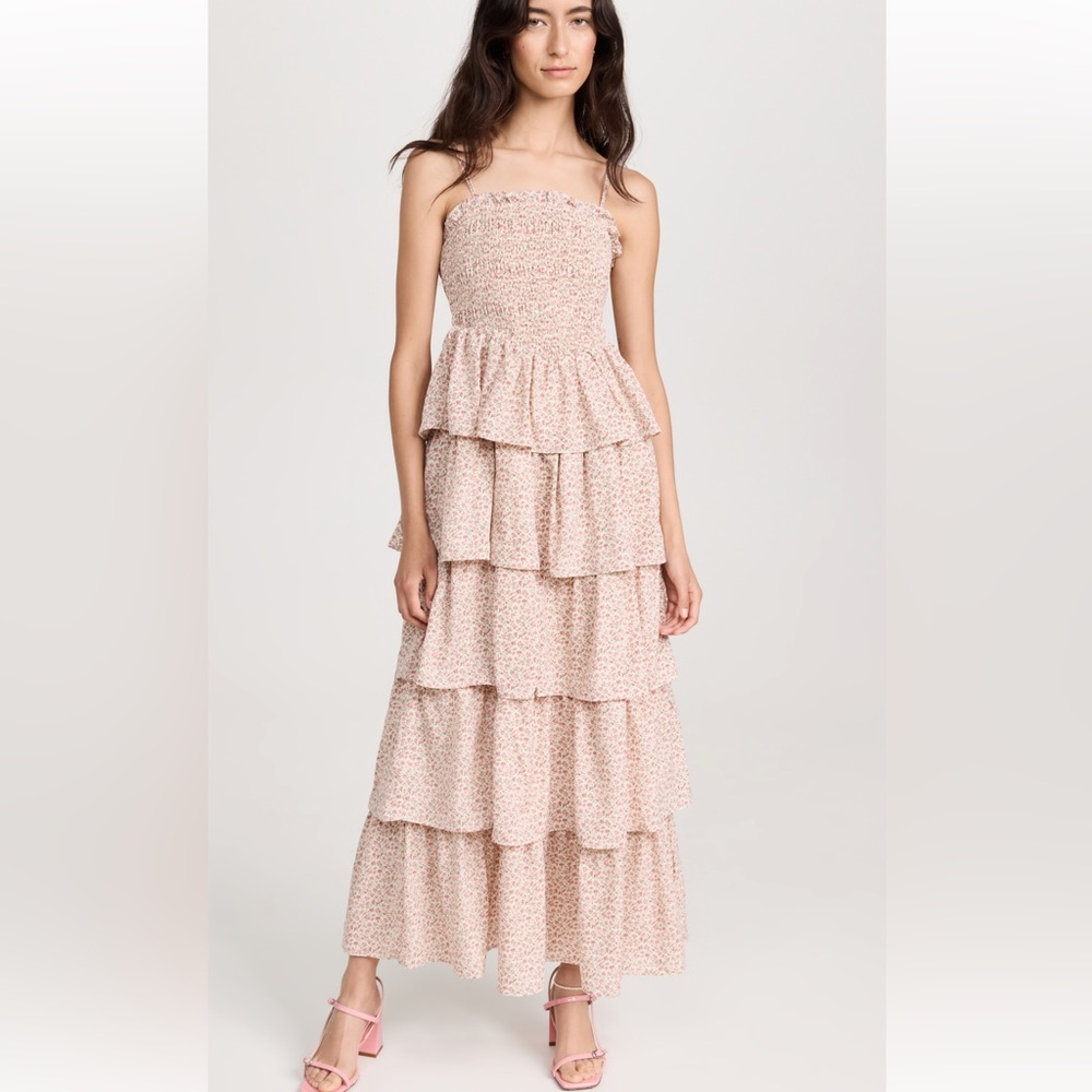 Floral Smocked Multi Tiered Maxi